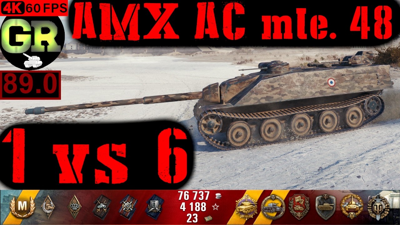 89_World of Tanks AMX AC mle. 48 WoT Replay - 11 Kills 6.1K DMG(Patch 1.4.0)