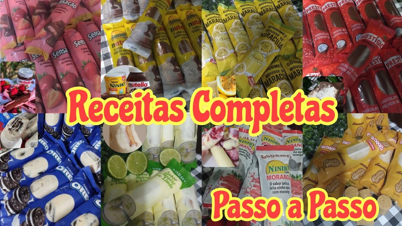 Produção de geladinhos com Receitas atualizadas/Faça e Venda 