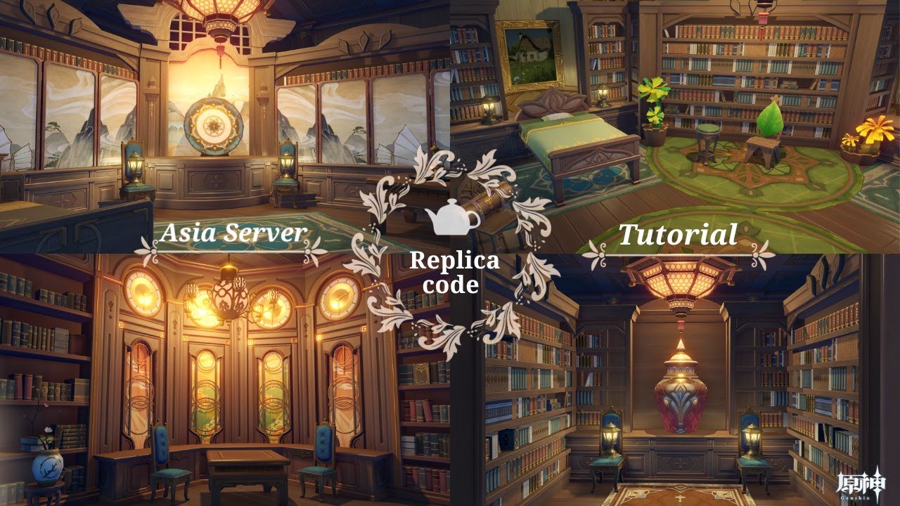Genshin ⛪ Serenitea Pot Design┃Interior┃Replica＋Tutorial┃Asia┃モンド邸宅の内装┃キャラ配置◎┃原神┃塵歌壺┃模本