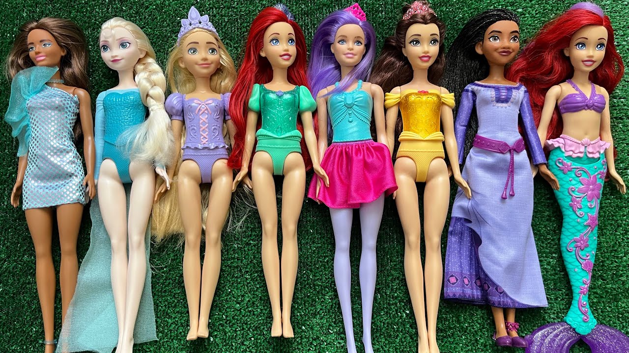 Disney Princess Doll Makeover ~ DIY Miniature Ideas for Barbie   Wig, Dress, Faceup, and More! DIY