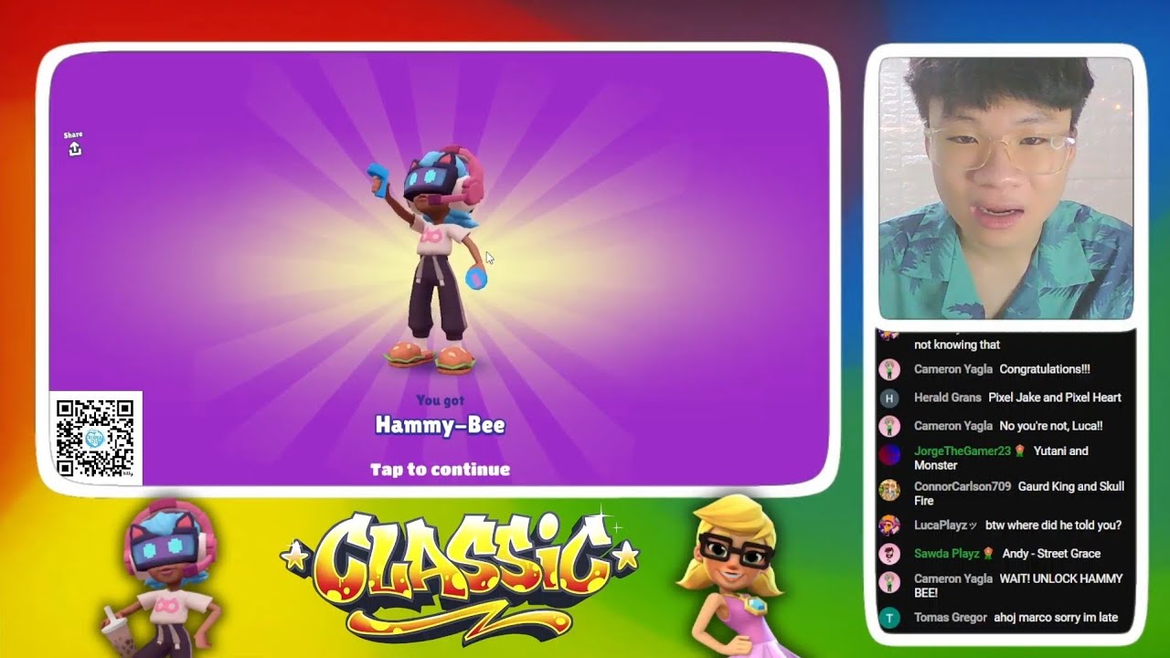 🔴 Unlocking Hammy-Bee in Subway Surfers Classic 2024 Edition