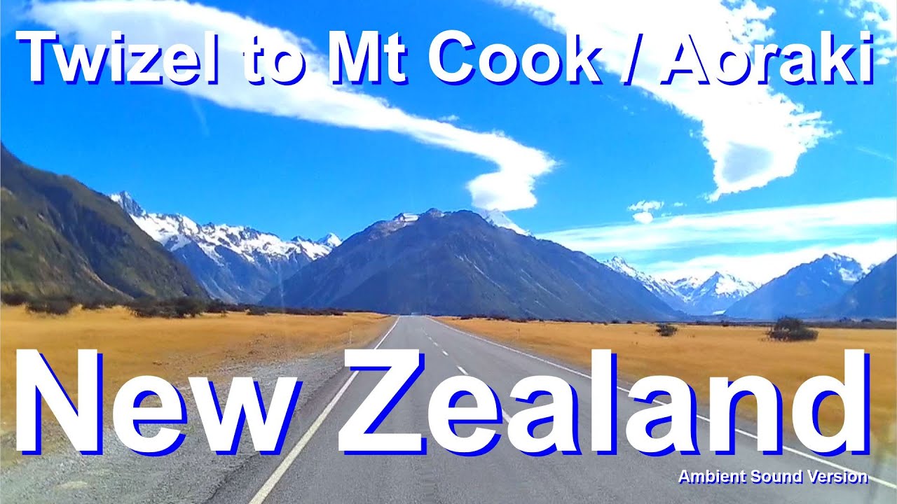 New Zealand Scenic Drive from Twizel ro Mount Cook / Aoraki, South Island,Road Trip