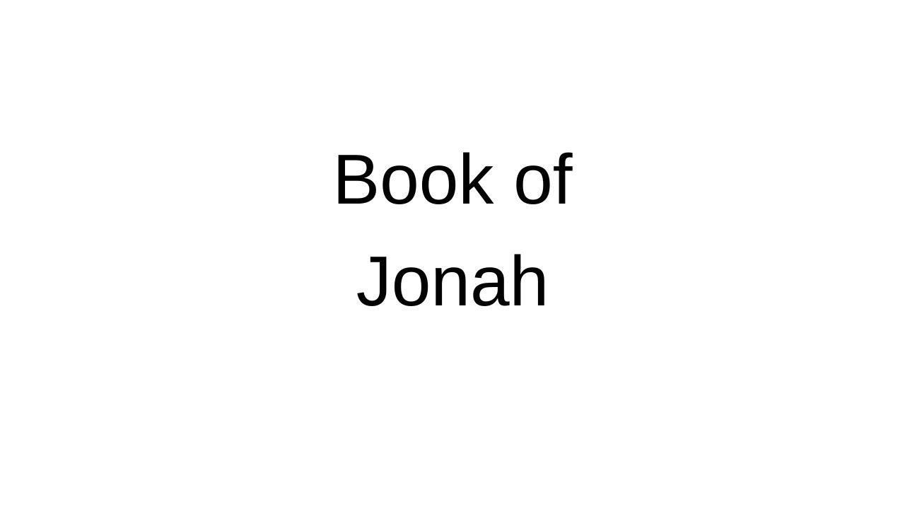 Jonah with sound effects