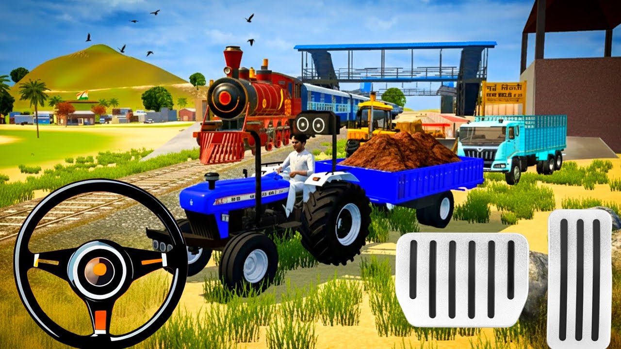 Drive JCB And Unloading stone From Dumper Truck in game 48 