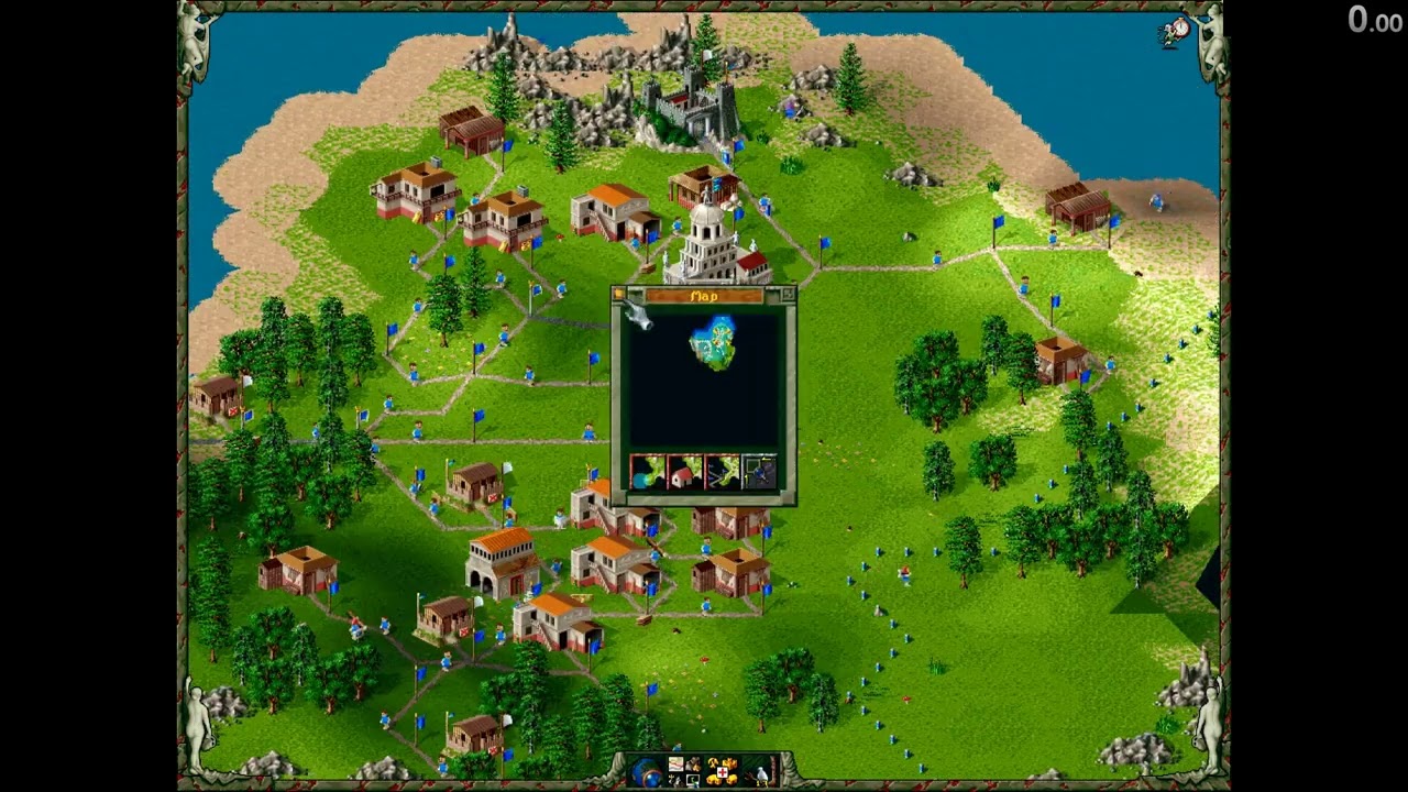 The Settlers II - Level 7 - The Snake - Speedrun in 46m and 25s