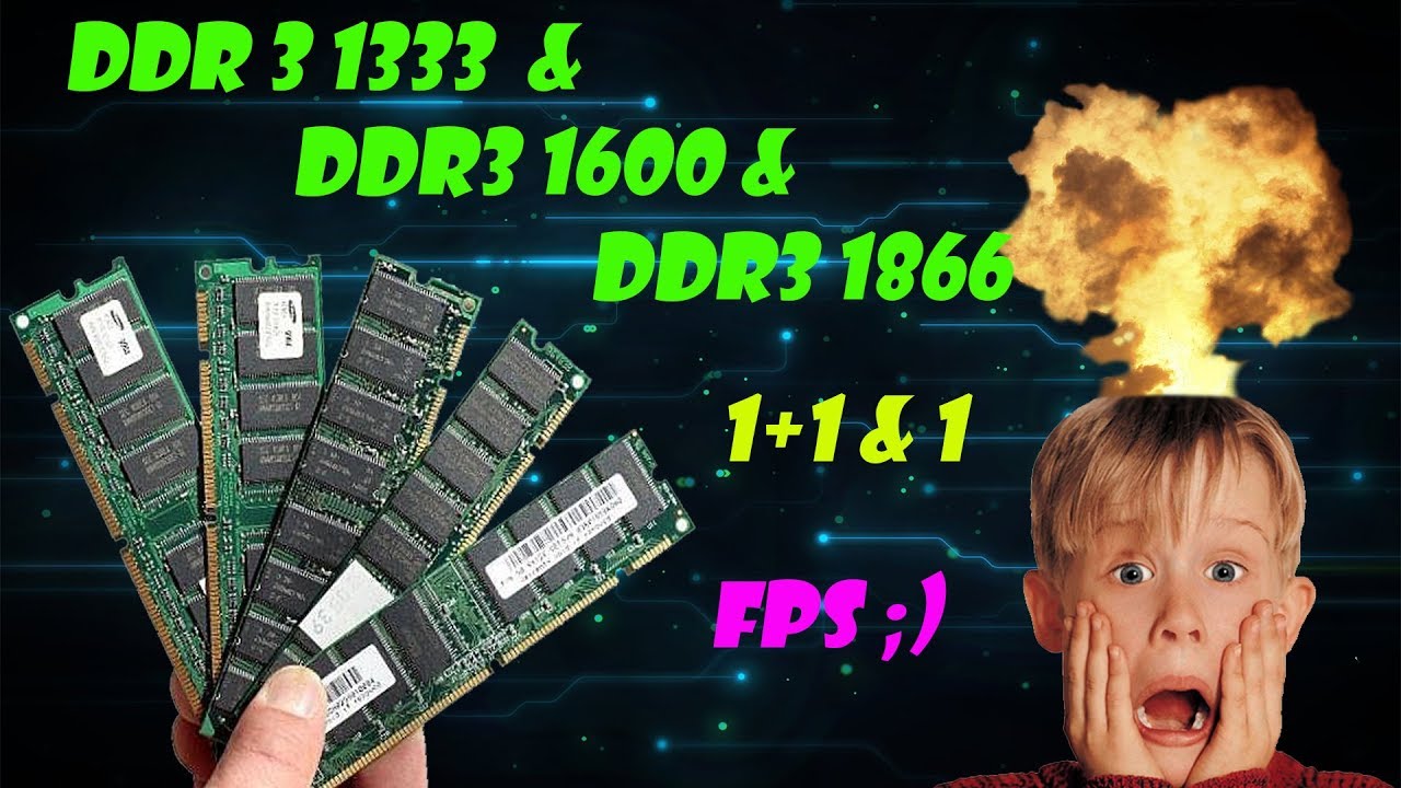 Тест сравнение ОЗУ (RAM)  DDR3 1333/1600/1866  FPS TEST