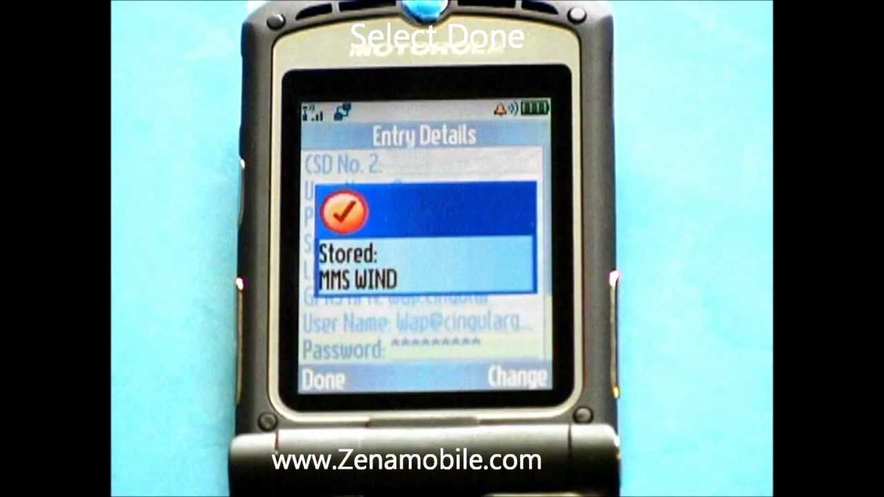 How To Program Unlocked Razr v3 For MMS And Data Settings On AT&T