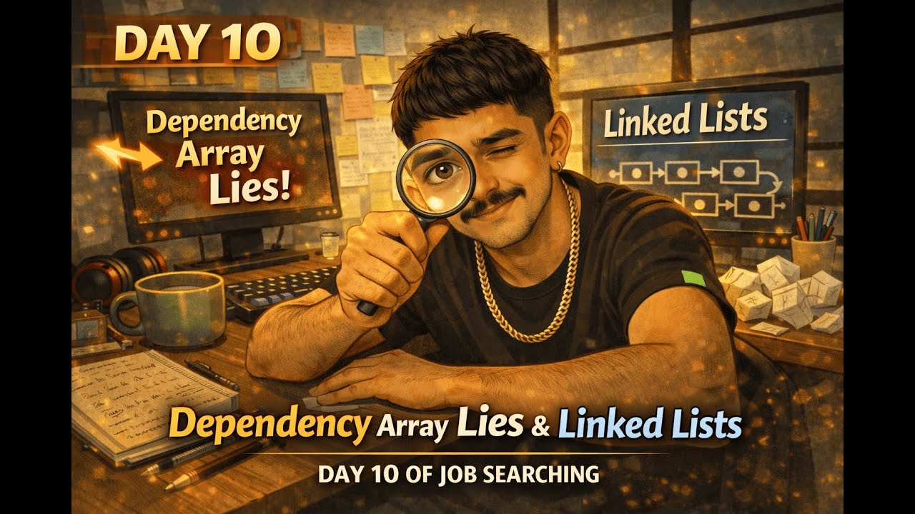 Day 10 | Dependency Array Lies 😤 | Linked List in DSA | Discipline Over Motivation