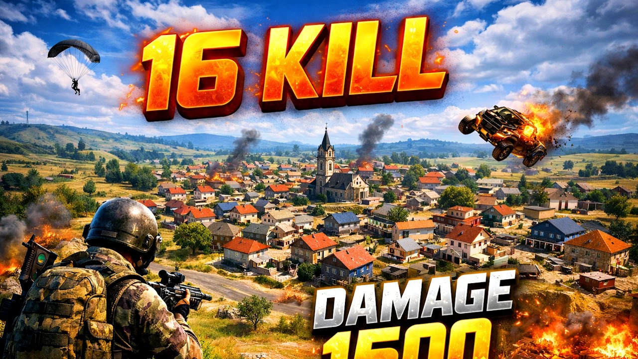 16 kill 15k Damage in PUBG PC .