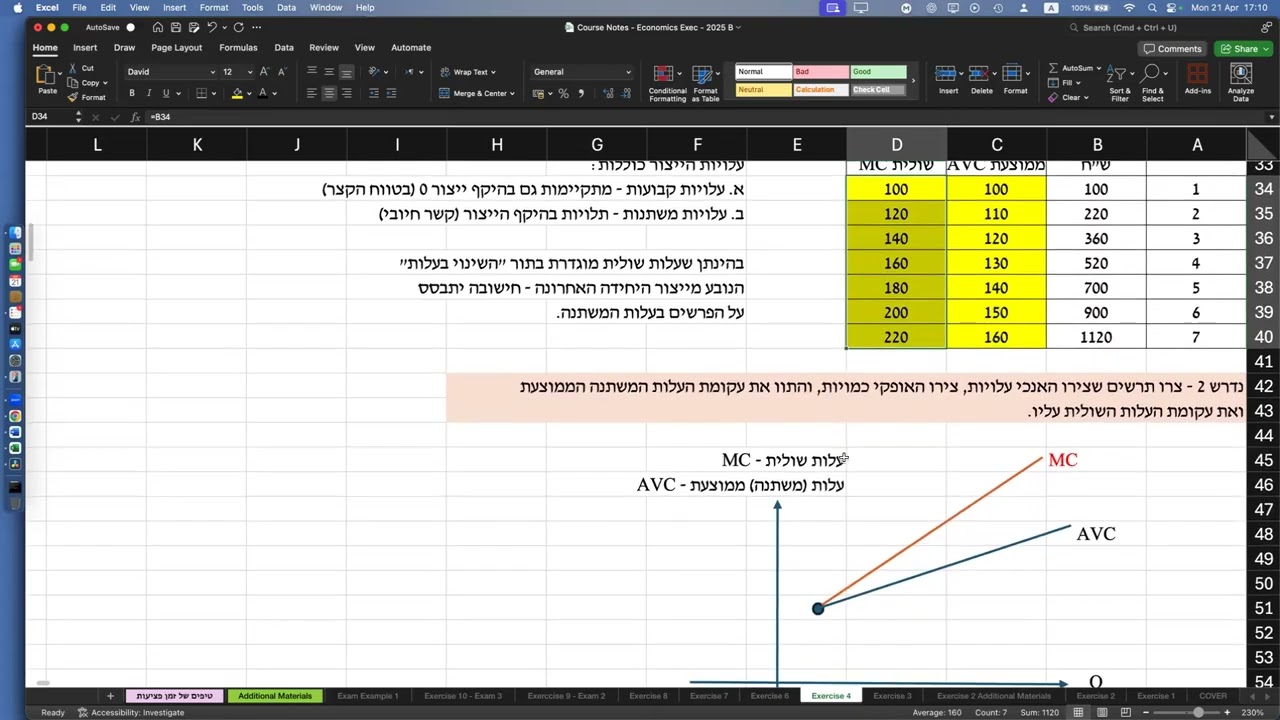 כלכלה למנהלים - בר אילן אקזקיוטיב - היצע היצרן 21.4.2025