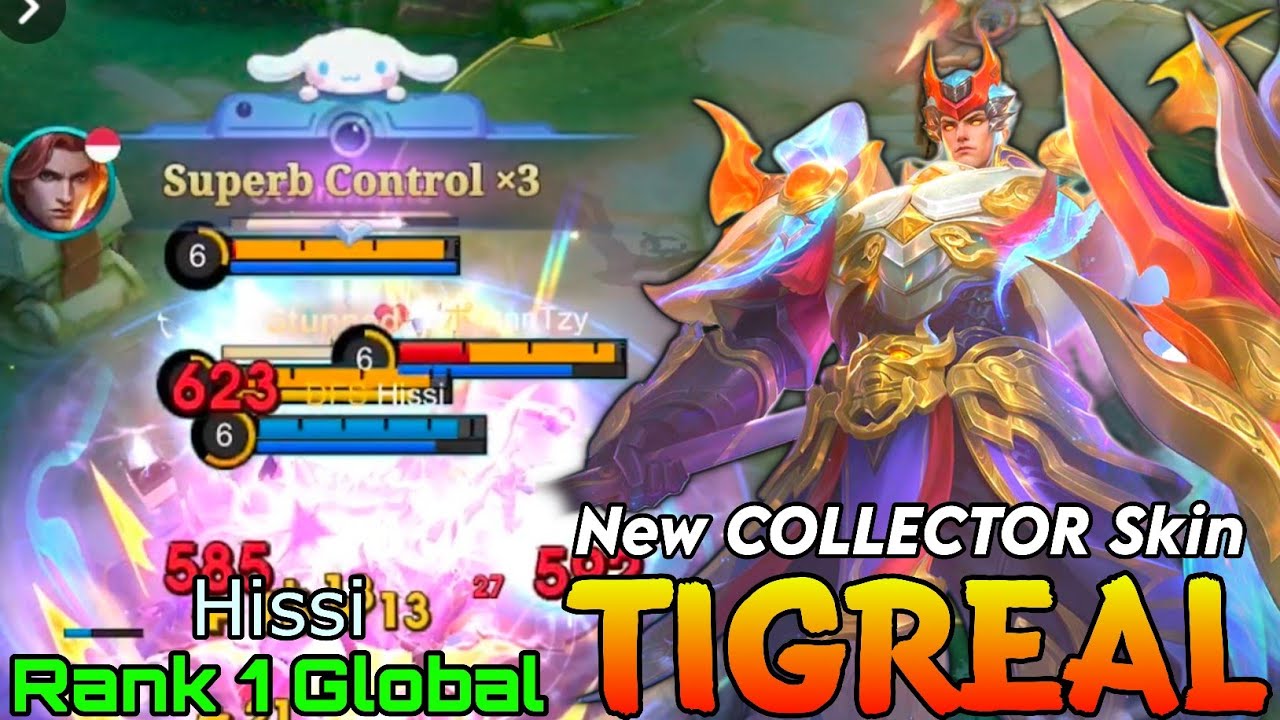 Celestial General Tigreal New COLLECTOR Skin - Top 1 Global Tigreal by Hissi - Mobile Legend