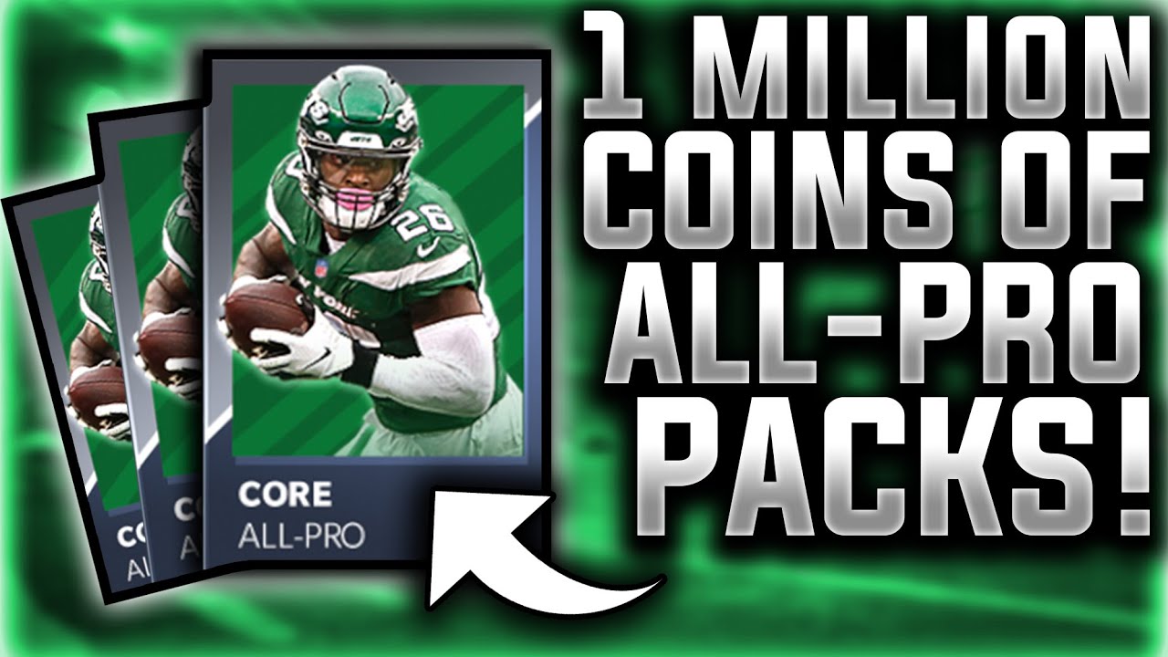 1 MILLION COINS OF ALL PRO PACKS! - Madden Mobile 21