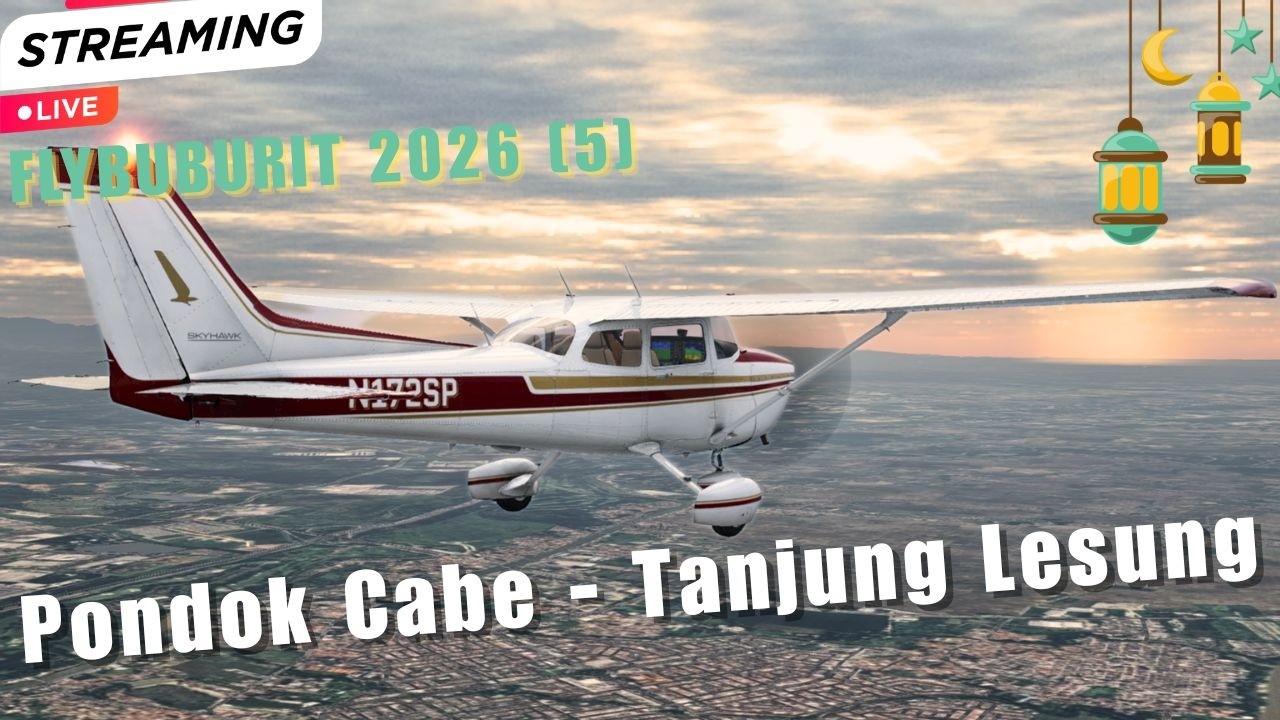 🔴Flybuburit [5] Terbang sampai nyasar di Tanjung Lesung [Group Flight]