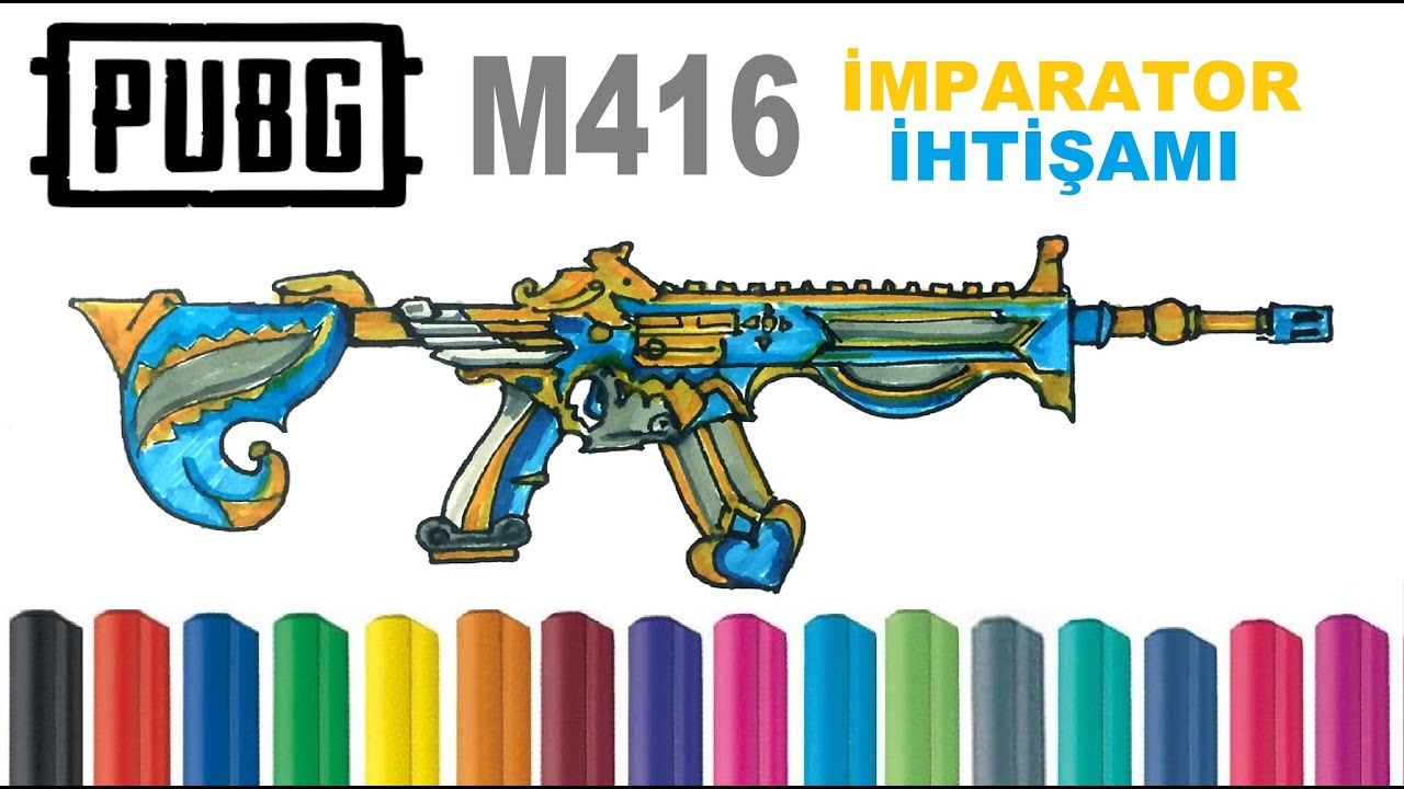 Легкий рисунок Pubg Mobile Imperial Splendor M416 I Легкий рисунок Pubg Mobile M416 Emperor Splendor