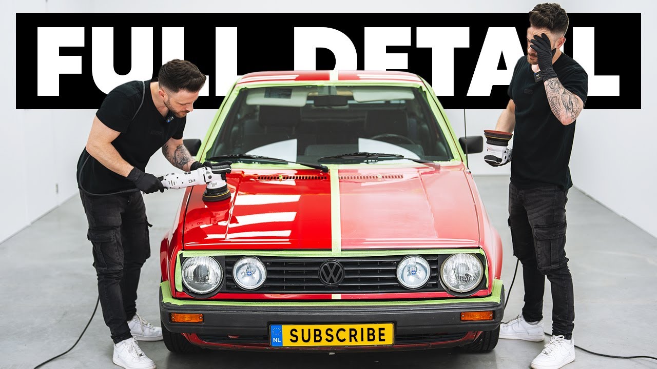 Преображение 37-летнего VW Golf: мойка, полировка и покрытие