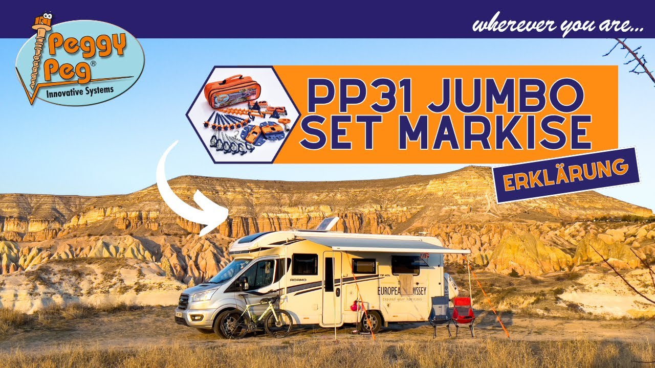 Exclusive Peggy Peg Jumbo Set for Campervans PP31 – Your Ultimate Awning Anchoring Kit 🟠🚐