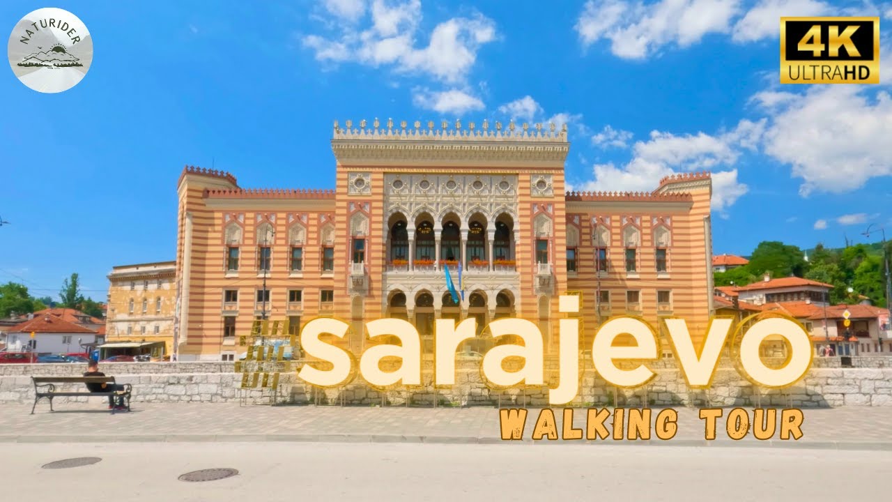 Sarajevo Walking Tour 4K | July 2023 | Binaural Audio | Bosnia and Herzegovina