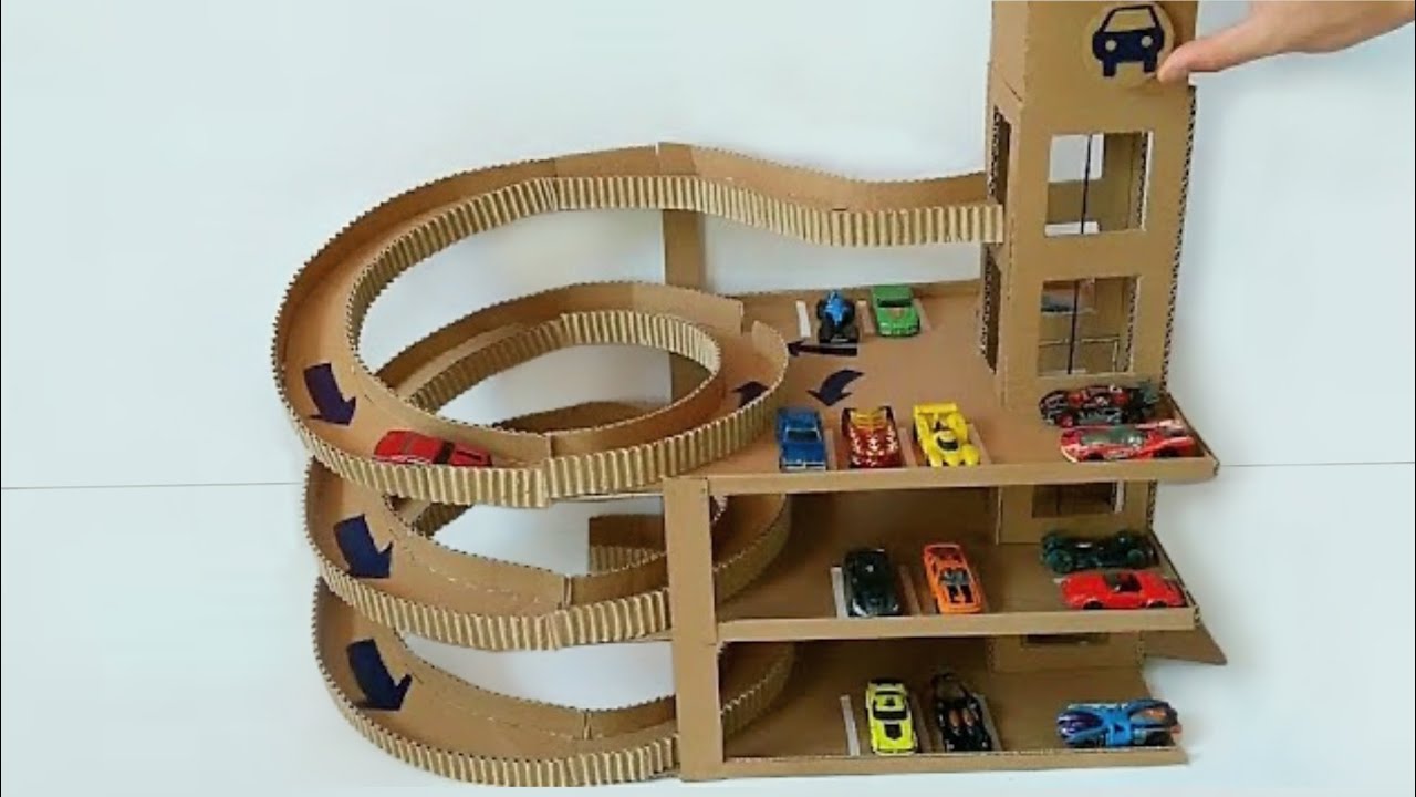 FAÇA UMA INCRÍVEL PISTA DE CARRINHOS HOT WHEELS COM PAPELÃO