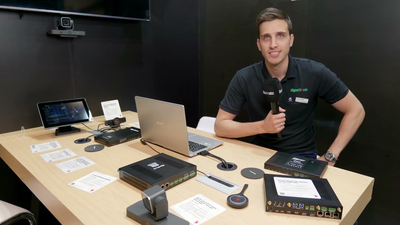 BYOD, wireless casting, quad view | WyreStorm demos UC presentation solutions | InfoComm 2025