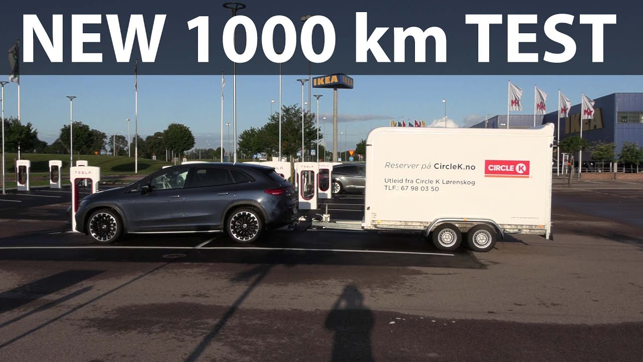 Mercedes EQE SUV 350 4Matic 1000 km trailer challenge part 1