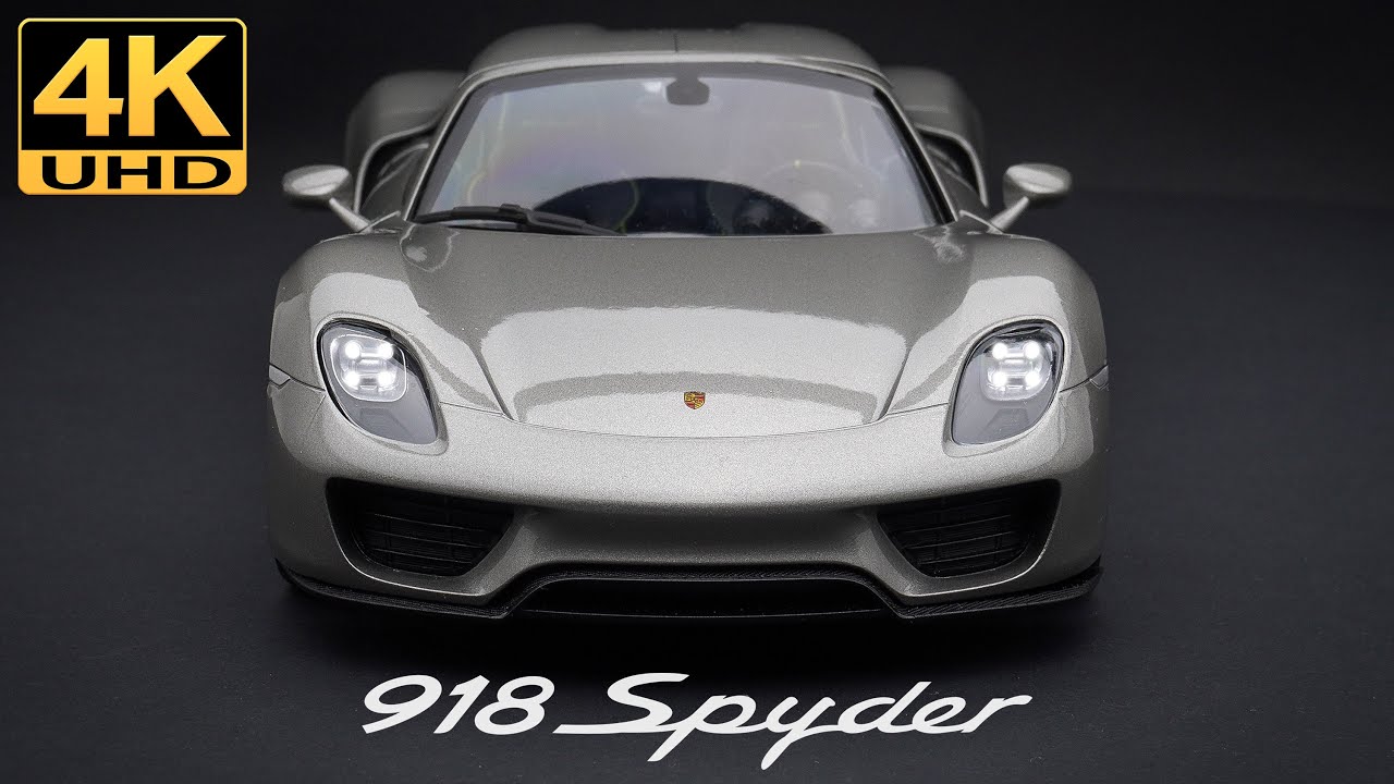 Porsche 918 Spyder, 4K UHD - 1/18 Welly