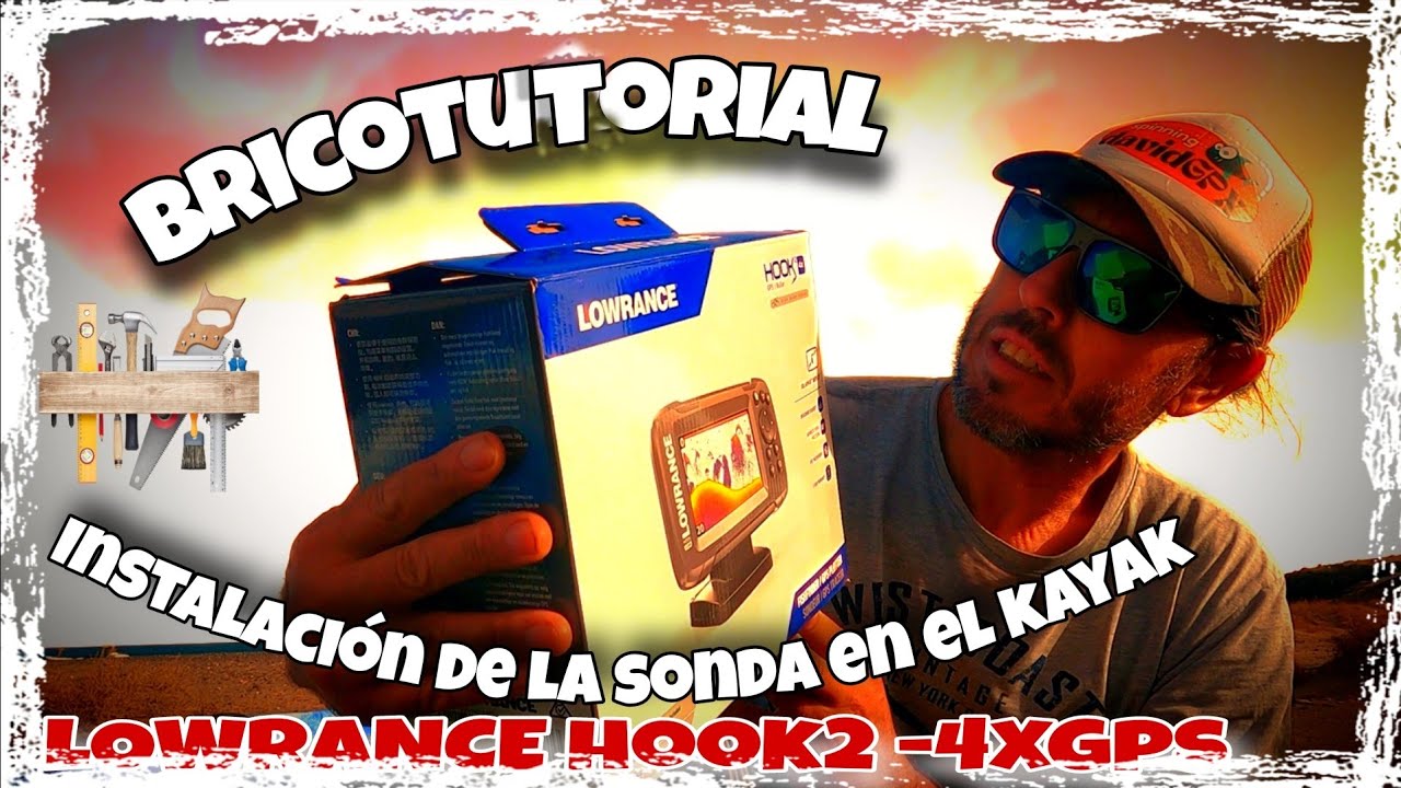 🎦LOWRANCE Kook 2  4xGPS  Instalación de la SONDA en el KAYAK