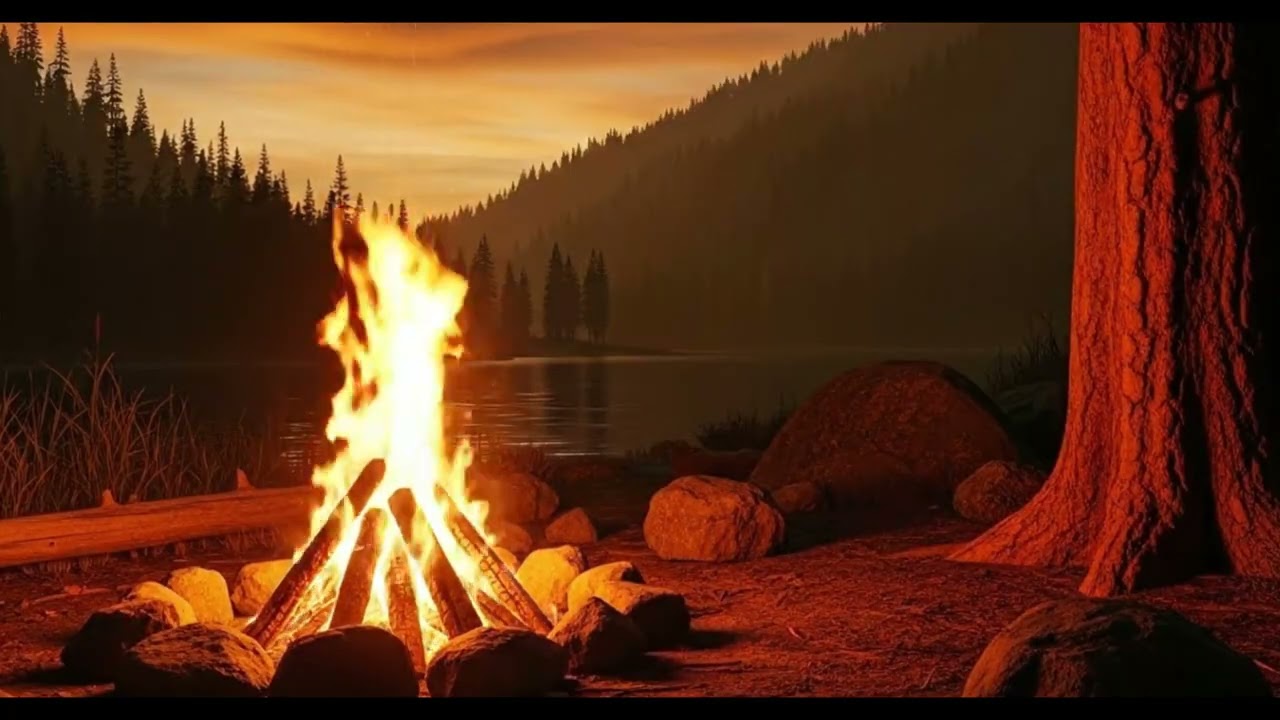 Deep Sleep Fireplace 🔥 Gentle Crackling Logs & Calm Fire Glow | 4K UHD