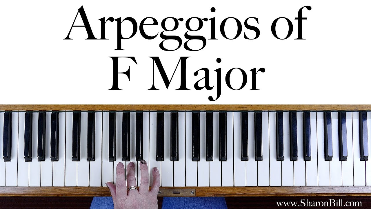 F Major Arpeggios Piano hands separately and hands together