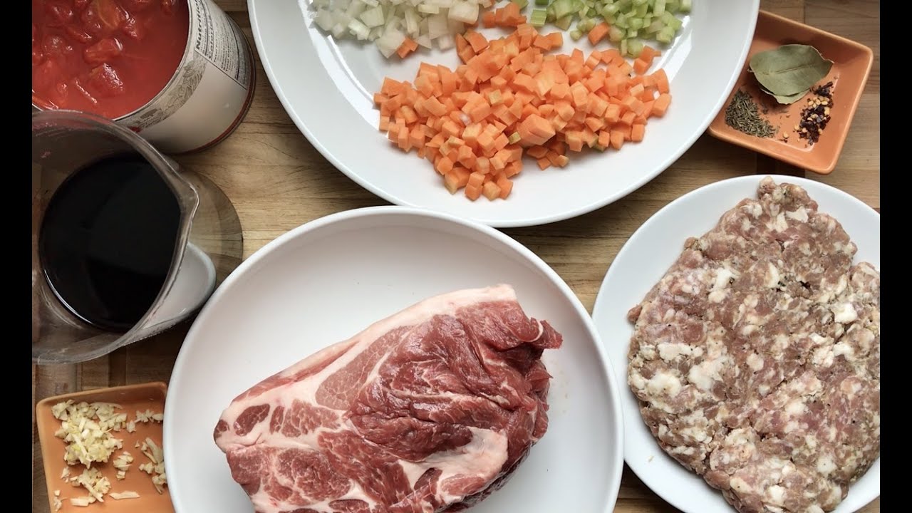 Pork Shoulder and Italian Sausage Ragout (Ragu) Recipe - Eat Simple Food