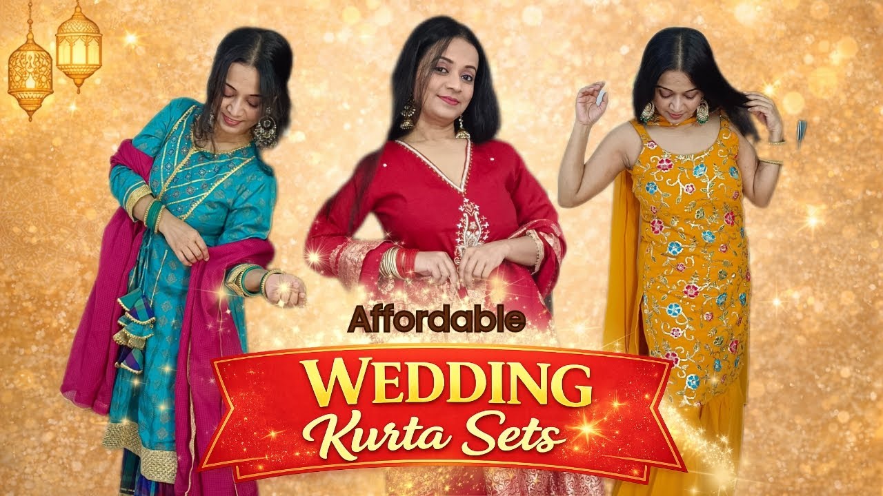 Wedding Kurta Set Haul | Affordable Ethnic Outfits for Wedding Functions ✨ #kurtaset #weddinglook 