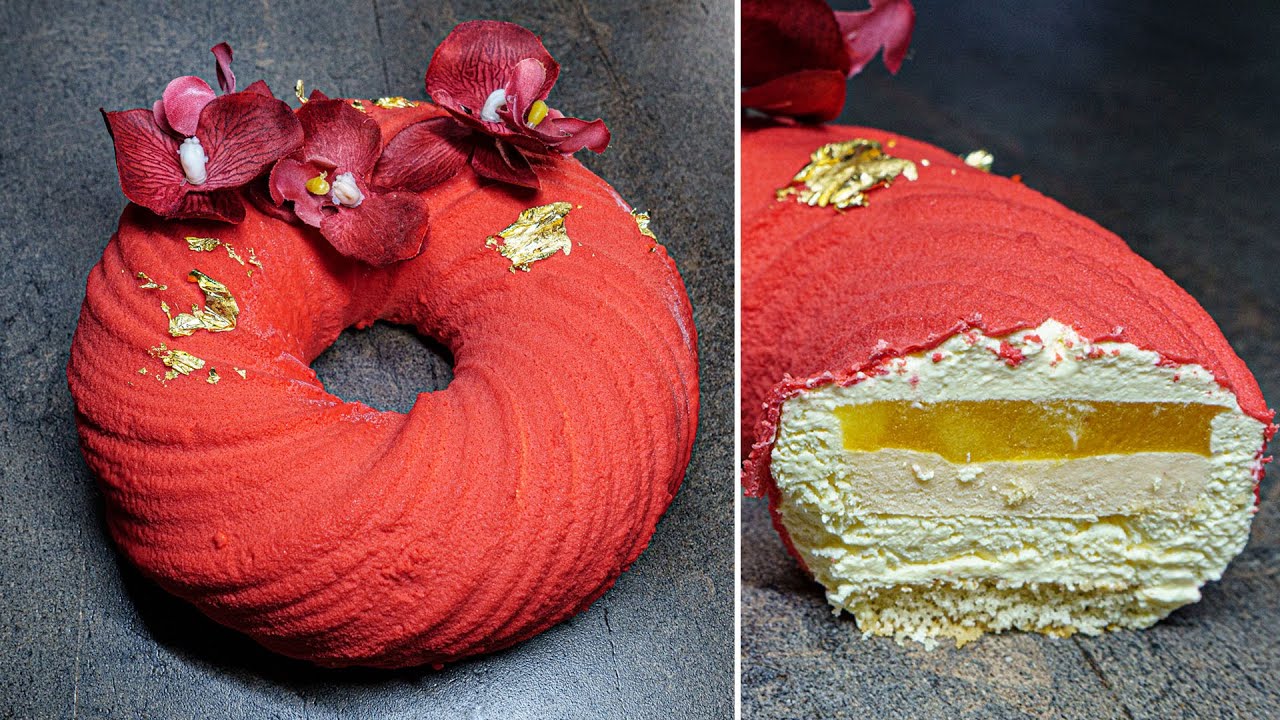 Velvet Spray Mango Crème Brûlée Mousse Cake Recipe