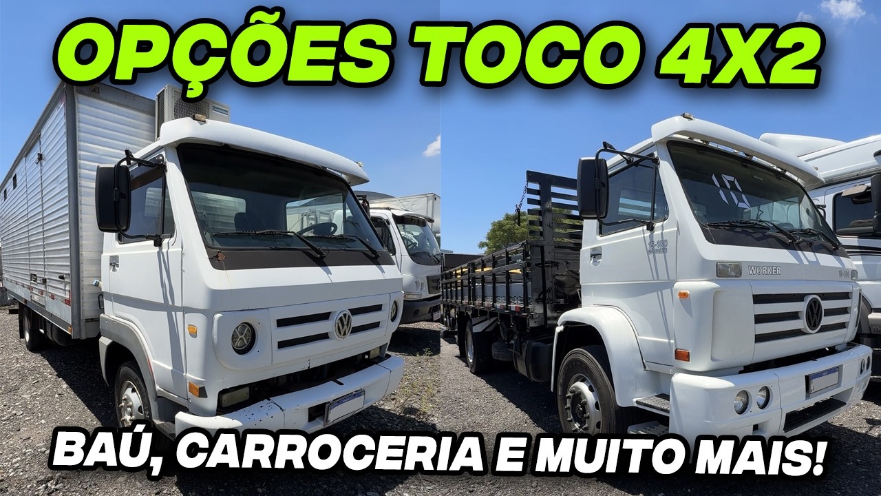 Caminhões toco 4x2 prontos pra trabalhar