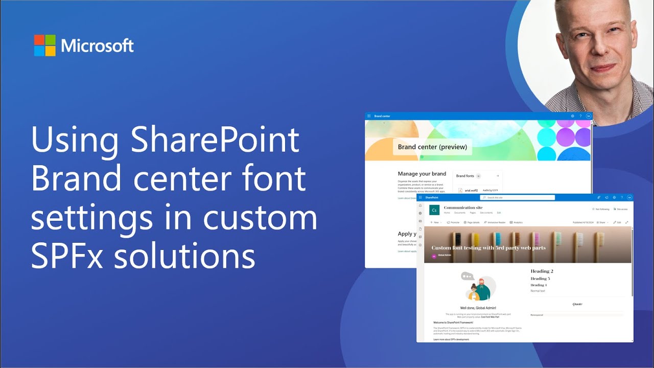 Использование настроек шрифтов SharePoint Brand Center в пользовательских решениях SPFx