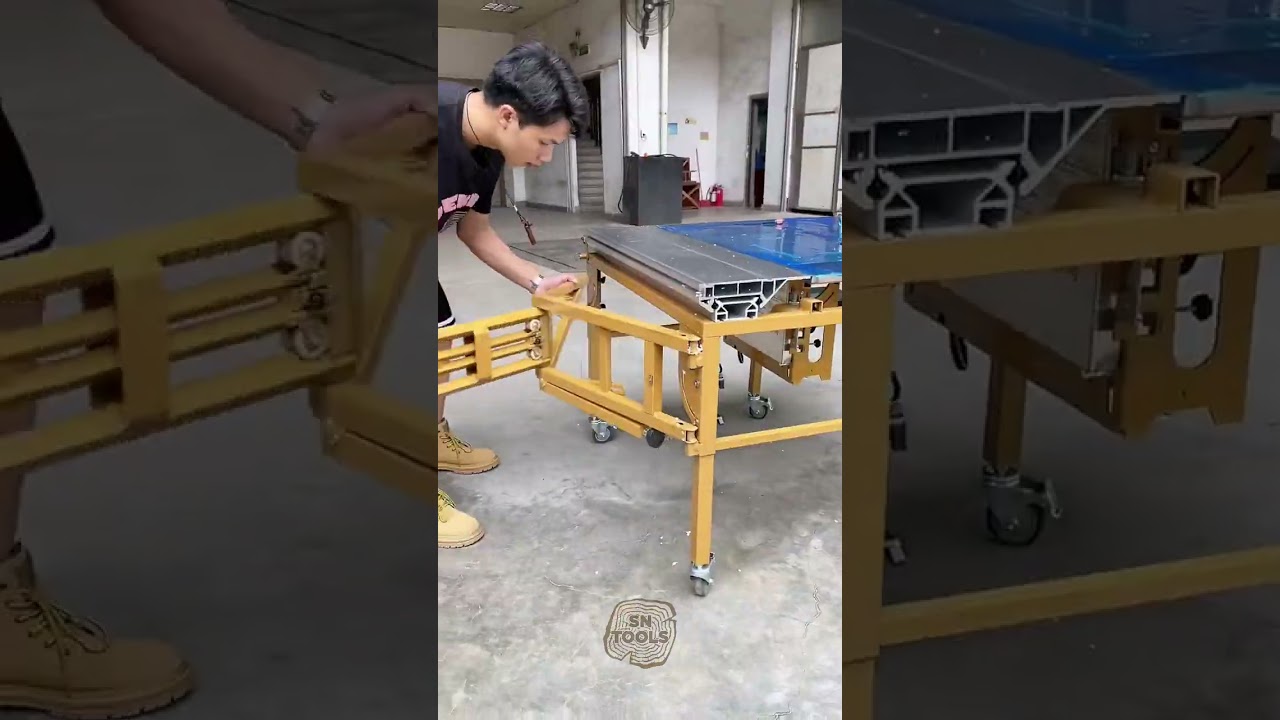 Multi - Functional Woodworking Machine by SN Tools   Sliding Table Saw Cutting Machine - 1209#shorts