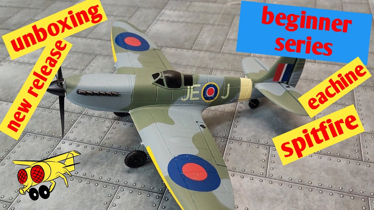 Eachine Spitfire 400mm Unboxing n setup RTF beginner RC plane Mini warbird