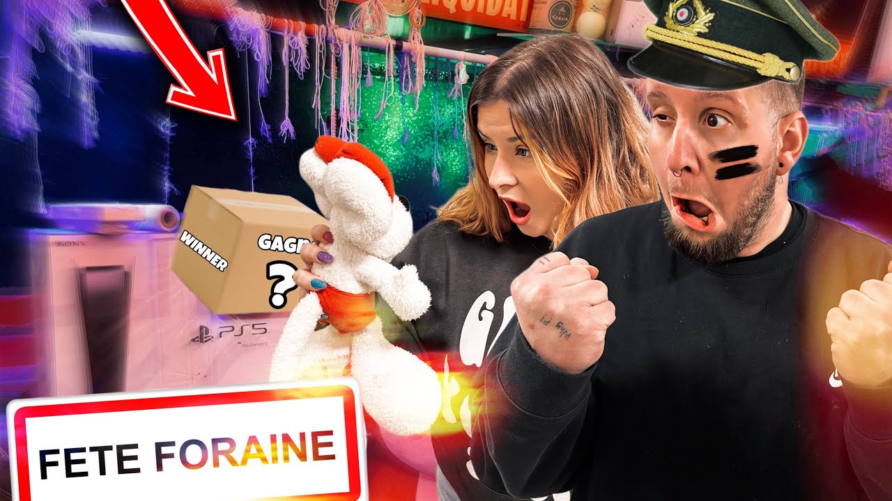 JE GAGNE UN LOT DE OUF DANS UN NOUVEAU STAND DE FETE FORAINE 😃