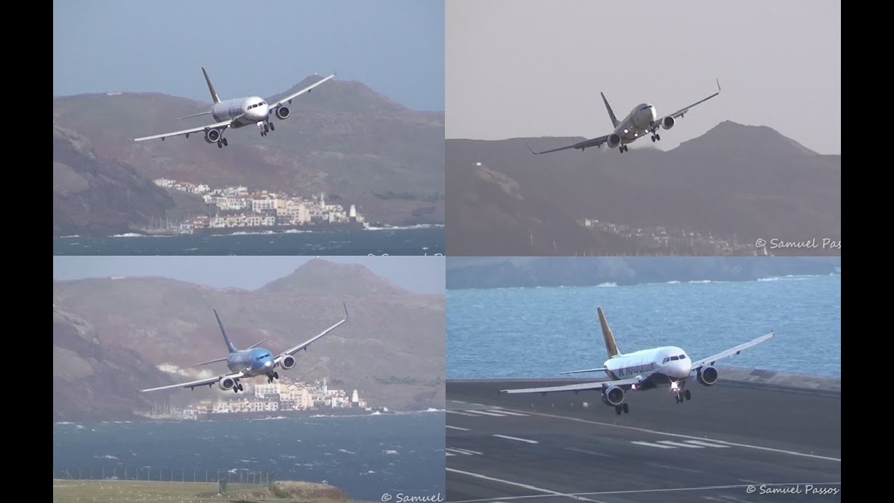 INTENSE Landings Go-Arounds GUST WINDS 37KT in Madeira