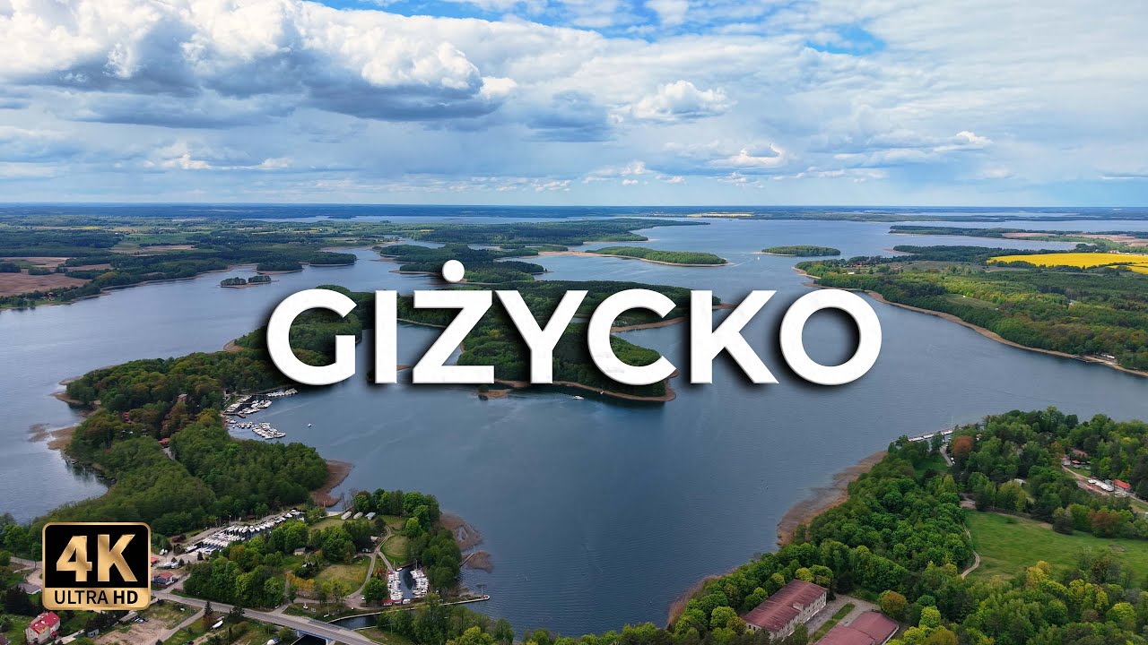 Giżycko от птичьего вида Masuria 2025 | [4K] LECE W MIASTO™ Польша