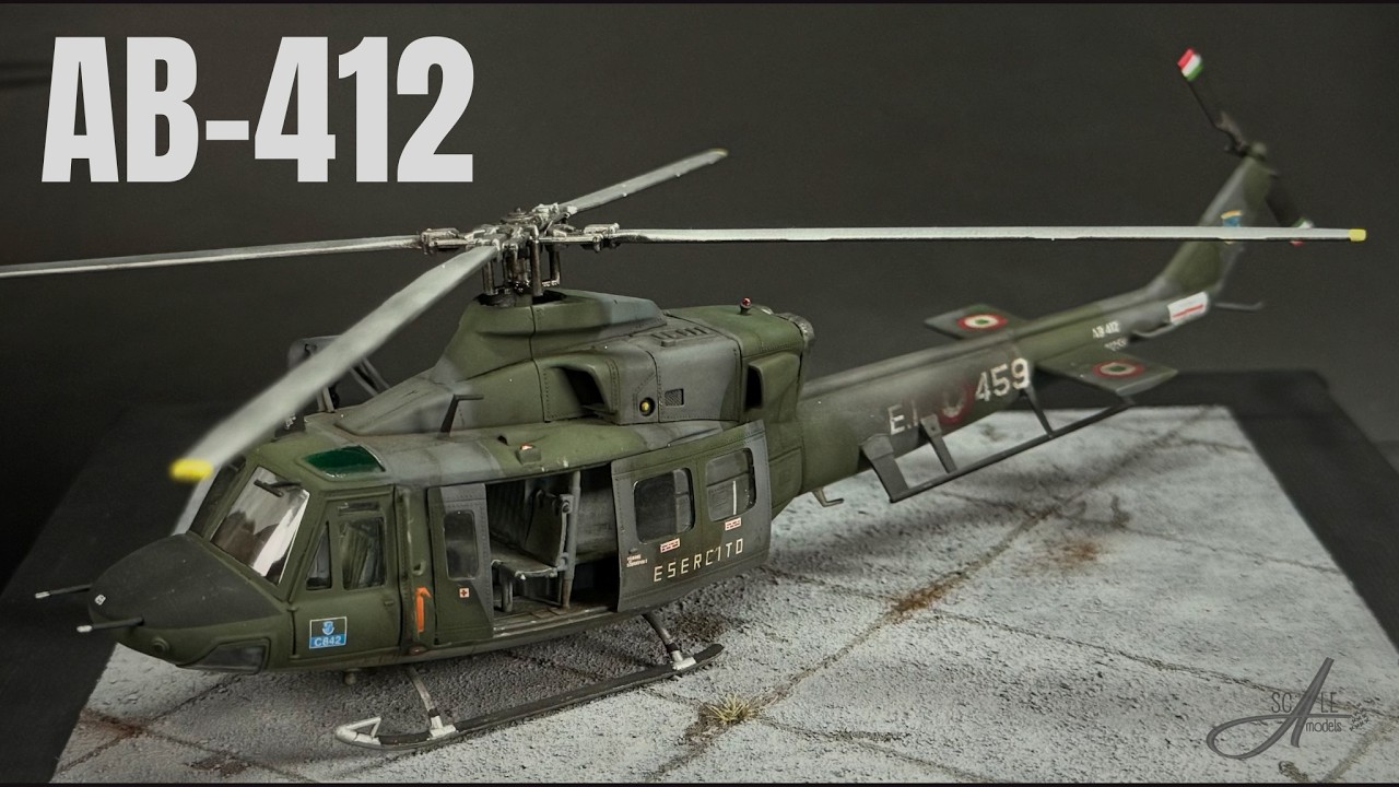 Agusta Bell AB-412 Esercito Italiano - Italeri 1/72 | Full build