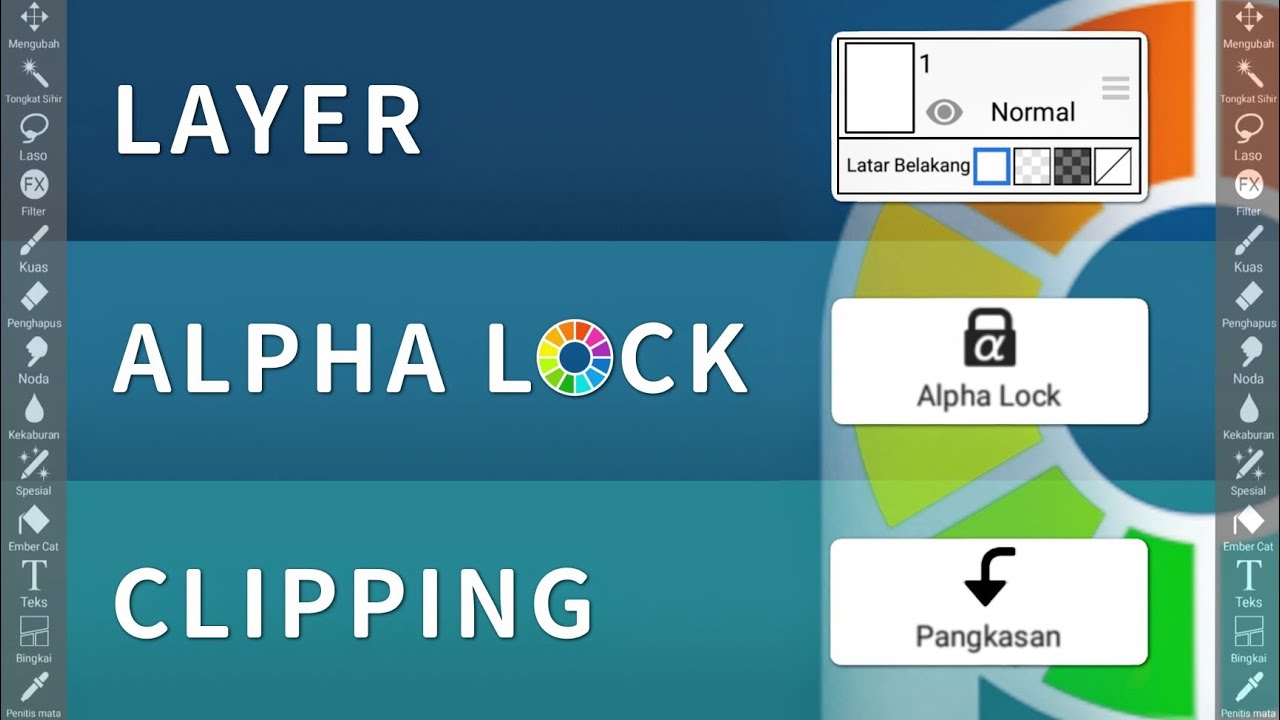 Cara Menggunakan Alpha Lock, Pangkasan (Clipping) dan Layer di Ibis Paint X