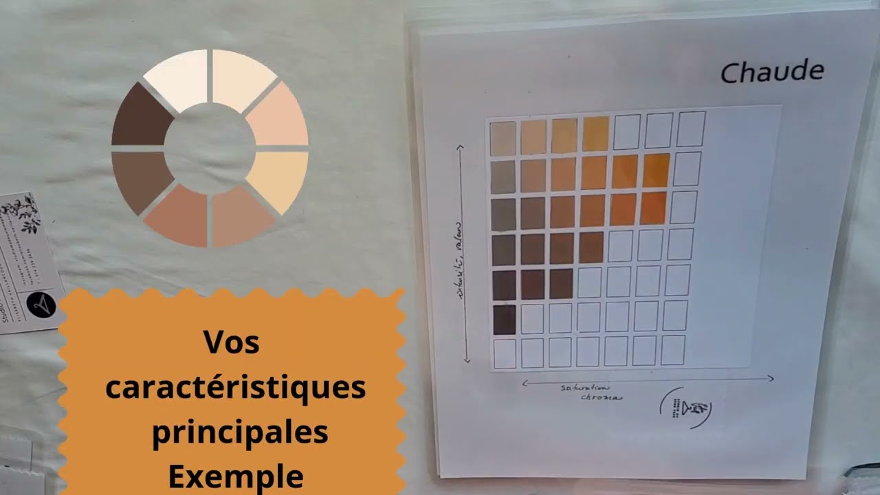 Vos caractéristiques principales Exemple - Analyse de couleurs personnelles - SMDP