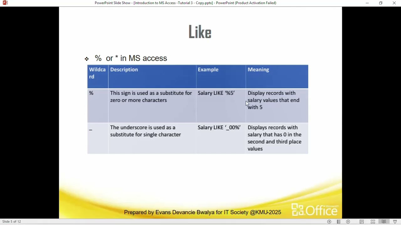 lesson 3   introduction to MS access