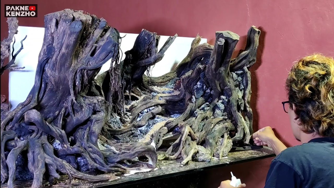 #339 Membuat Hardscape tema hutan 120cm pesanan dari pekanbaru