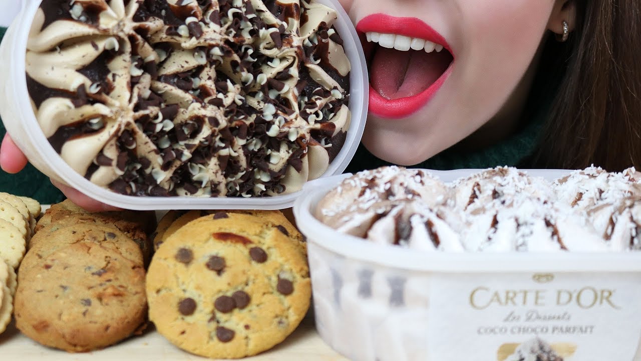 ASMR PROFITEROLE ICE CREAM & COOKIES (Relaxing Eating Sounds) Talking 먹방