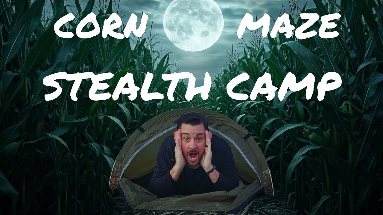Solo Stealth Camping In A Scary Corn Maze!
