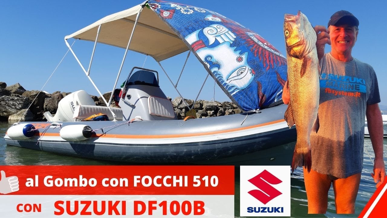 Suzuki Marine DF 100 B,100 cavalli. Al gombo su un Gommone Focchi 510
