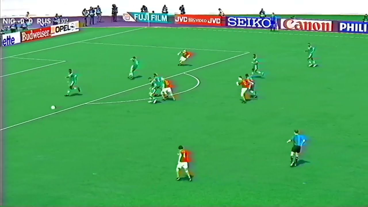 Матч всех легенд: РОССИЯ - НИГЕРИЯ (Обзор на русском) VHS style