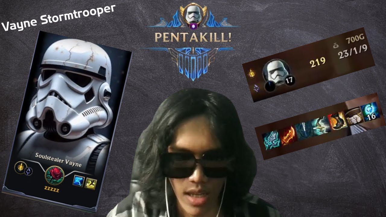 Vayne สกิน Stormtrooper ใช้แล้วพริ้วเก็บ Penta Kill (League of Legends)