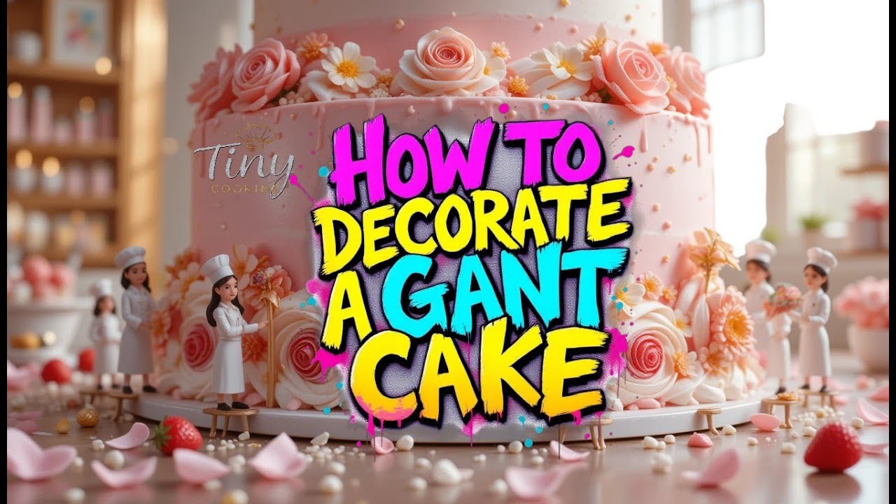 🎯 “🍰 Mini Cooking Magic: Tiny Chefs Create a Giant Birthday Cake with Stunning Cake Decoration”