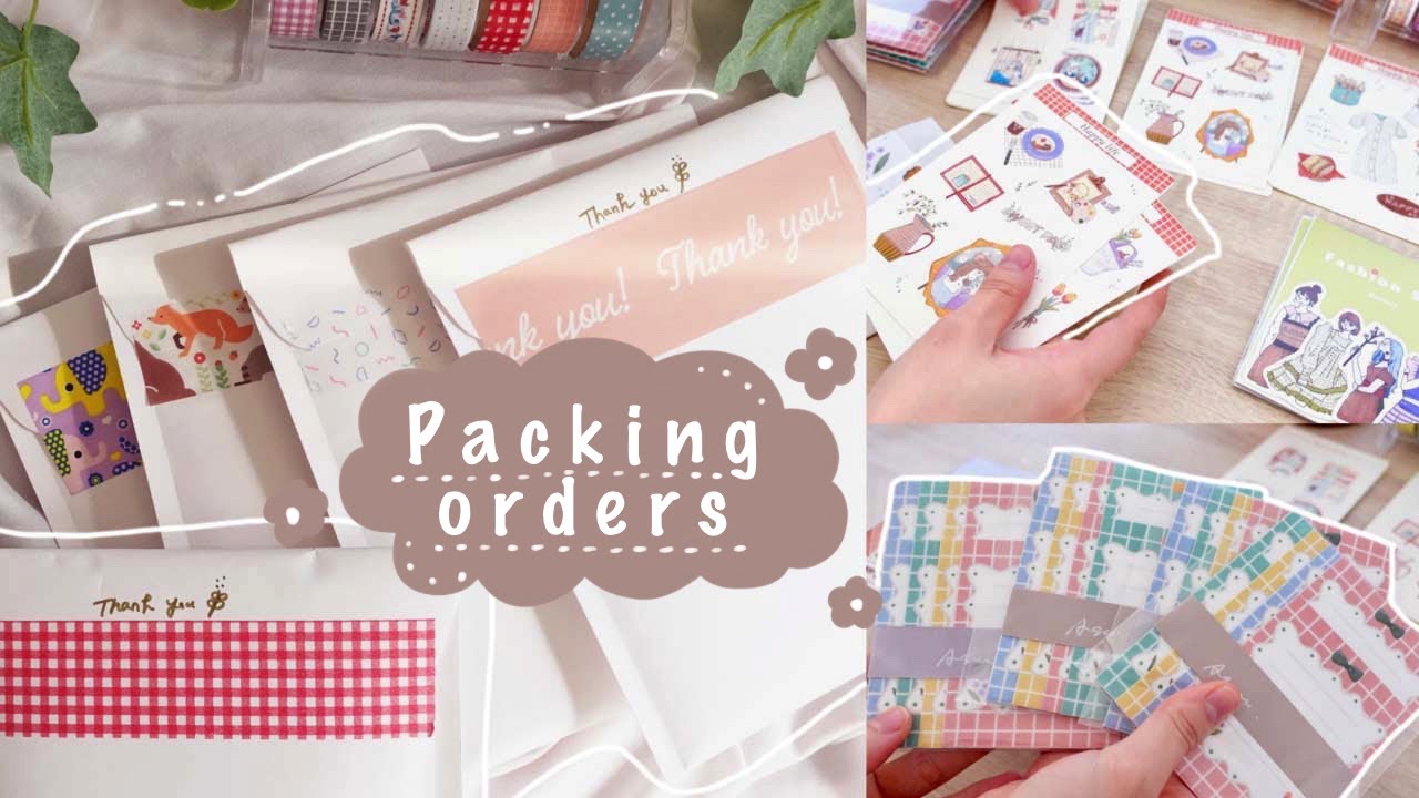 ［作業動画］シール・紙モノ梱包📦｜ミンネのオーダー品を梱包・発送📮